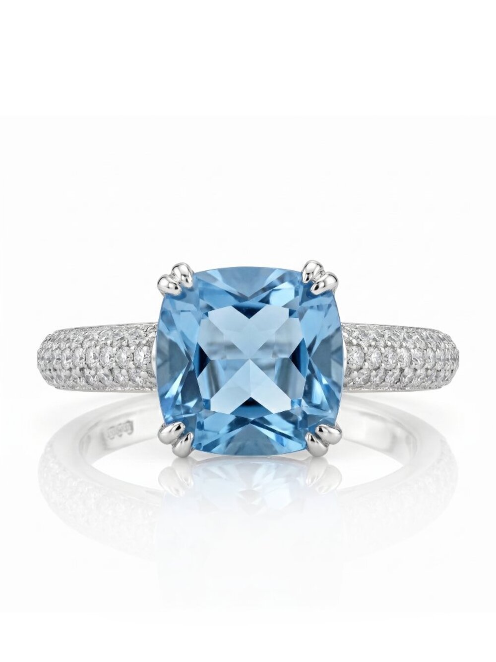Blue Topaz Ring, 925 Sterling Silver Charmed Aroma Birthstone Collection